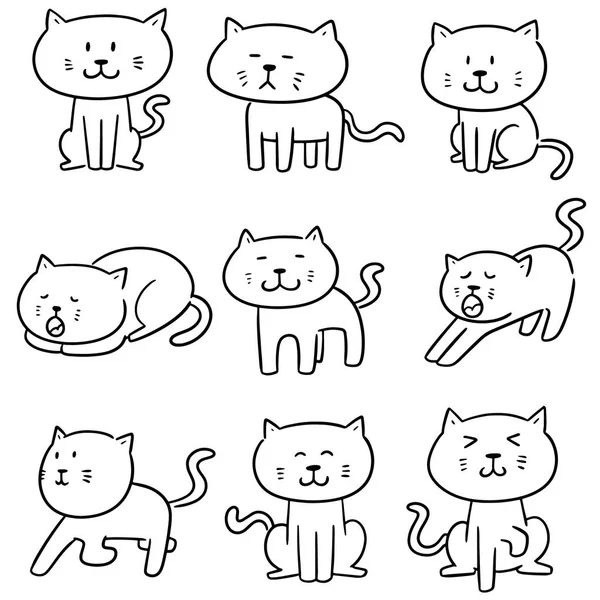 Vector Set Cats — Stock Vector