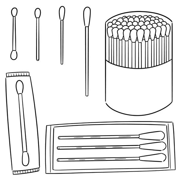 向量集的棉签 — 图库矢量图片