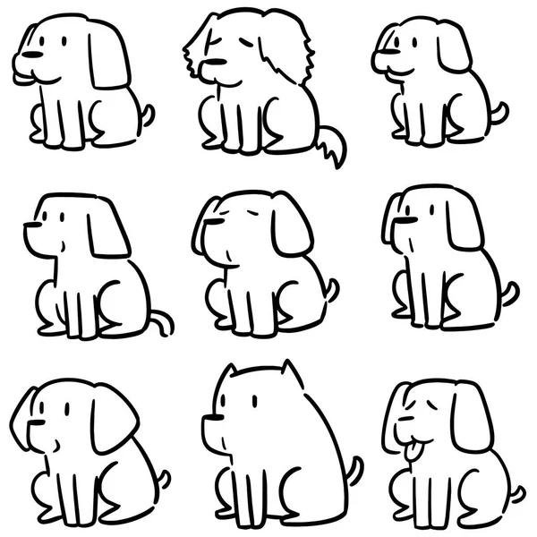 Vectorset Van Hond — Stockvector