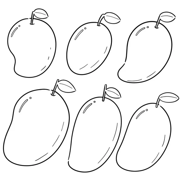 Set Vettore Mango — Vettoriale Stock