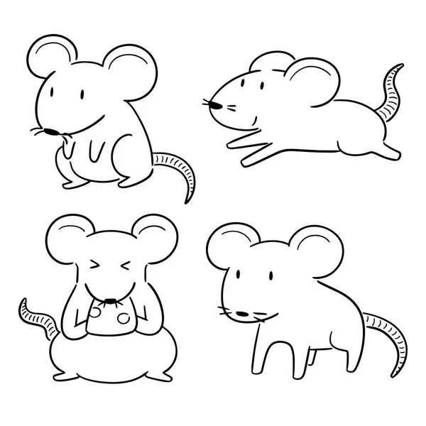 向量集的鼠标 — 图库矢量图片