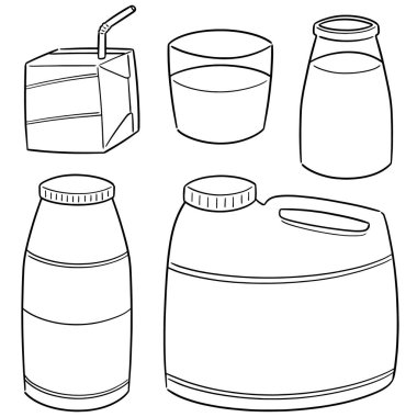 süt ürünü vektör kümesi