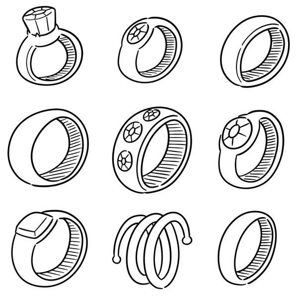 Векторний Набір Обручки — стоковий вектор