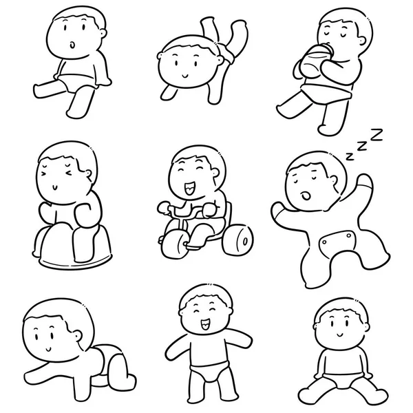 Vector Set Van Baby — Stockvector