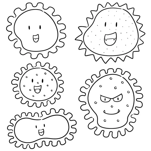 Vector Conjunto Bacterias — Archivo Imágenes Vectoriales