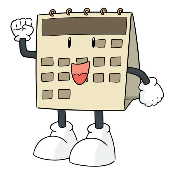 Vector Dibujos Animados Calendario — Vector de stock