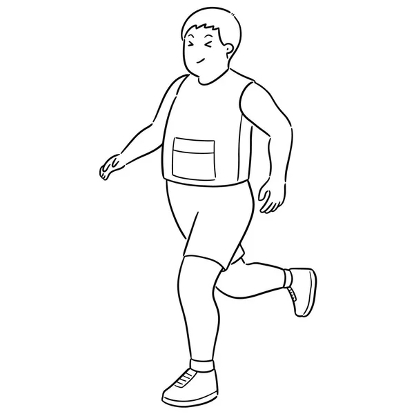 走る男のベクトル — ストックベクタ