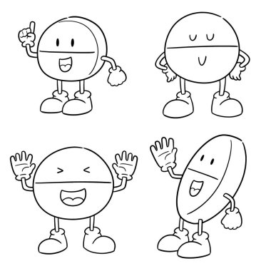 hap karikatür vektör kümesi