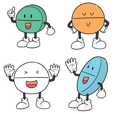 hap karikatür vektör kümesi