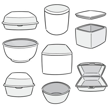 köpük konteyner vektör kümesi