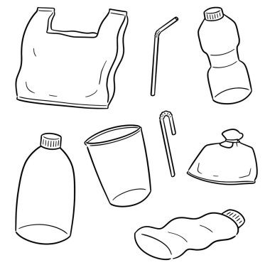 Plastik nesne kümesi vektör