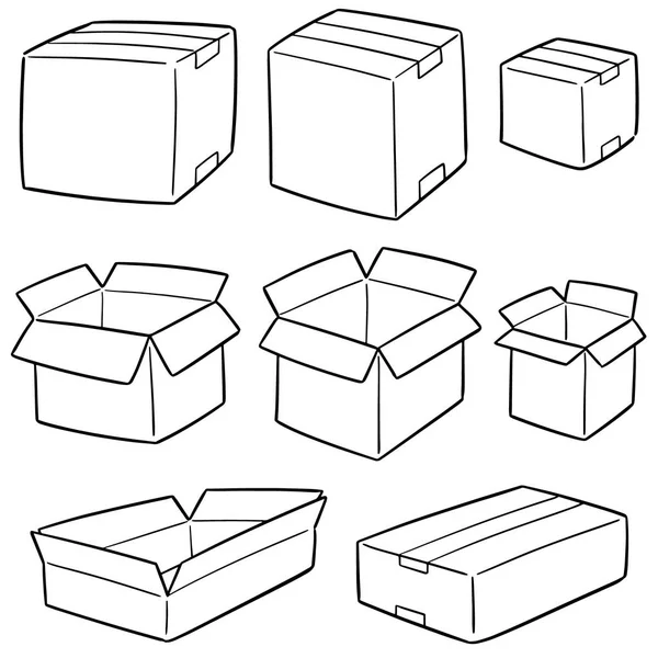 Vector Set Box — Stock Vector