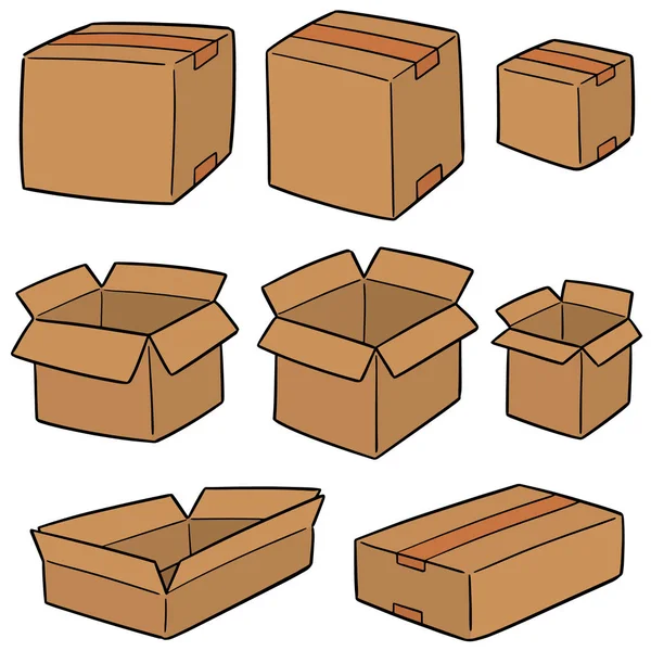 Vector Conjunto Caja — Archivo Imágenes Vectoriales