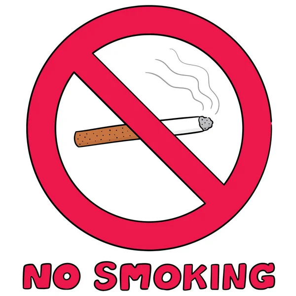 Set Vettoriale Segno Non Fumare — Vettoriale Stock