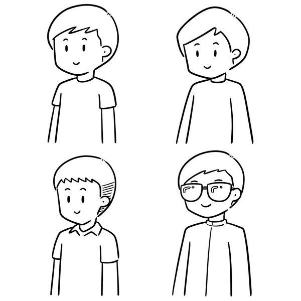 Vector Set Men — Stock Vector