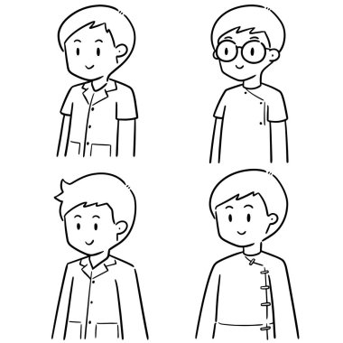 vektör tıbbi personel seti