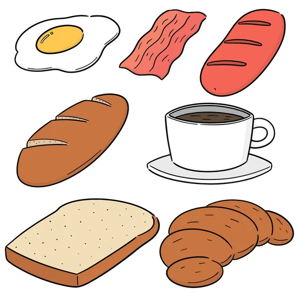 Векторный Набор Завтрака — стоковый вектор
