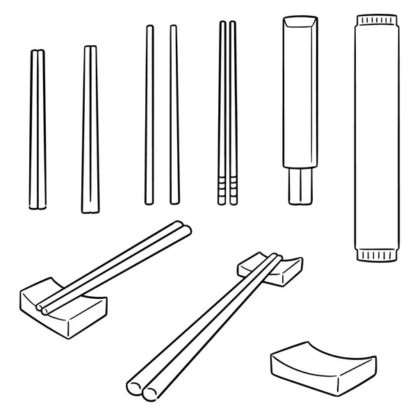 Vectorset Eetstokjes — Stockvector