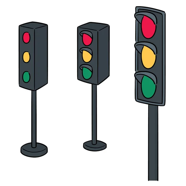 Vector Set Traffic Light — Stock Vector