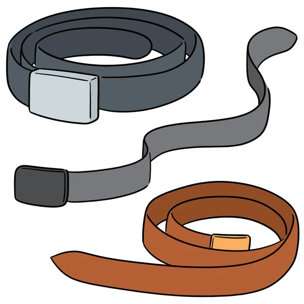 Vector Set Belt — Stock Vector