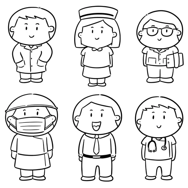 Vector Set Medical Staff — Stock Vector