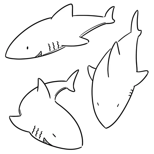 Jeu Vectoriel Requins — Image vectorielle