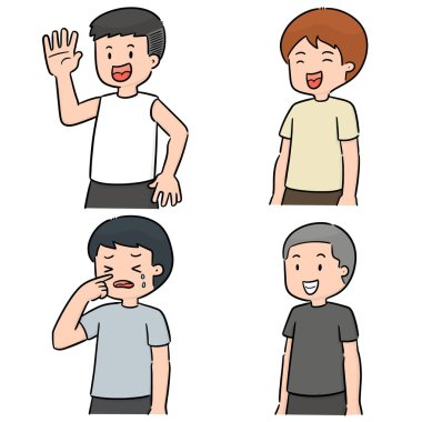 vektör erkek kümesi