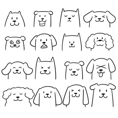 vektör köpek kümesi