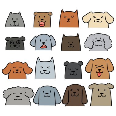 vektör köpek kümesi