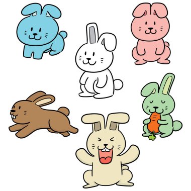 vektör tavşan kümesi