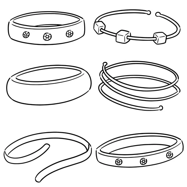 Vector Set Bracelet — Stock Vector