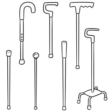 Yürüyen sopa vektör kümesi