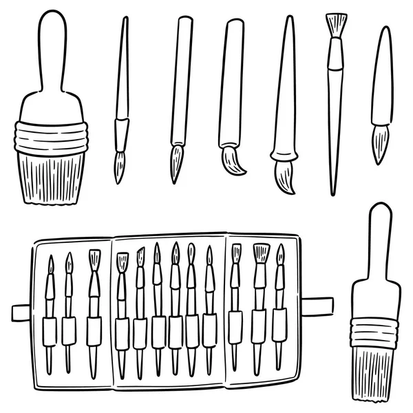 Vectorset Van Penseel — Stockvector