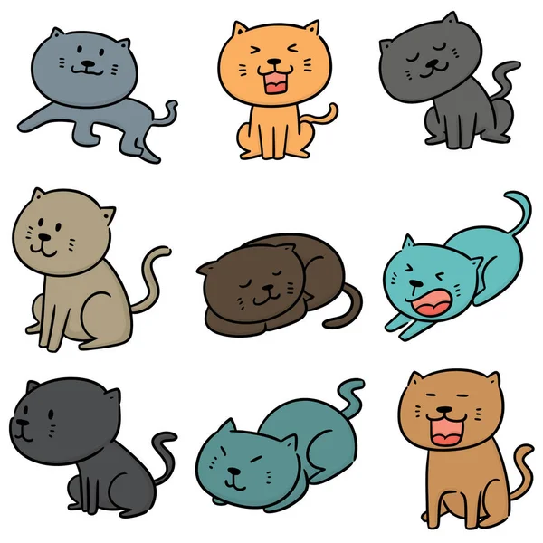 猫的病媒集 — 图库矢量图片