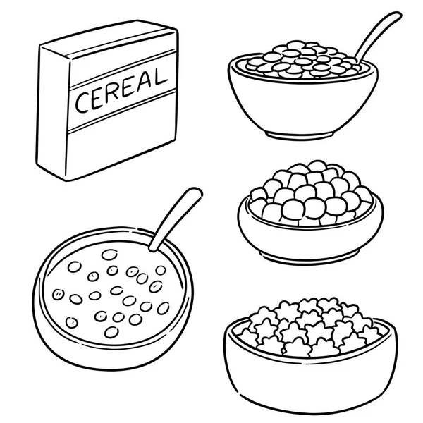 Vector Conjunto Cereales — Archivo Imágenes Vectoriales