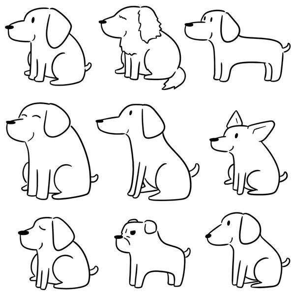 Vectorset Van Hond — Stockvector