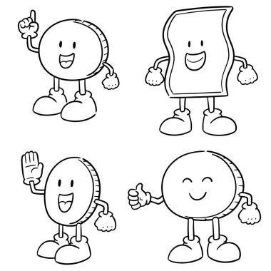 para vektör kümesi çizgi filmi