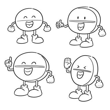 hap karikatür vektör kümesi