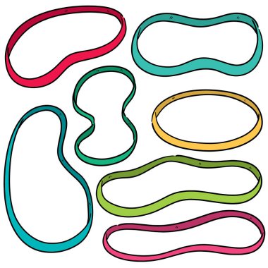 vektör set lastik bant