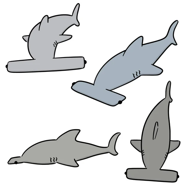 Ensemble Vectoriel Requin Marteau — Image vectorielle