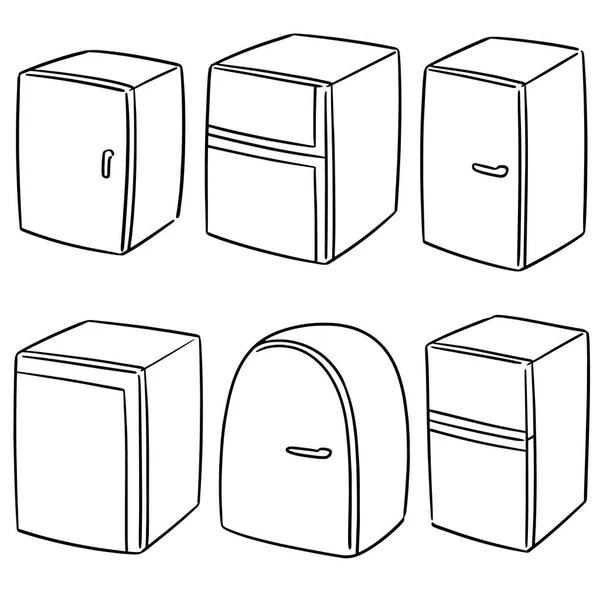 Ensemble Vectoriel Réfrigérateur — Image vectorielle