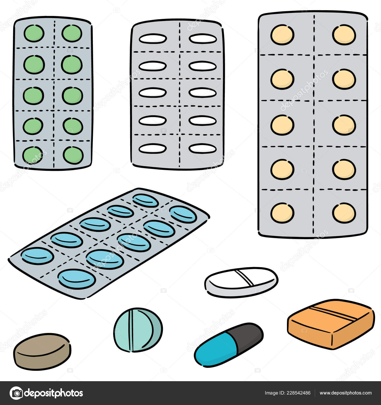 Conjunto de caixa e frasco de medicamentos no fundo azul para