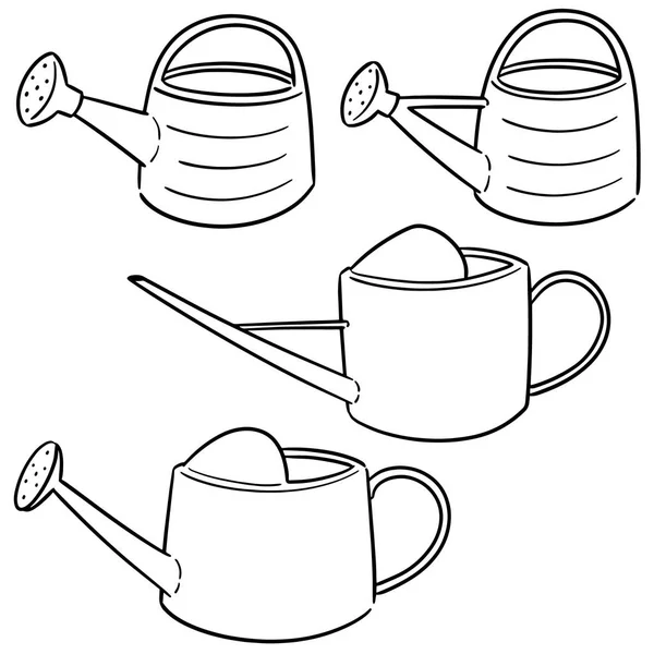 Vector Set Watering Can — Stock Vector