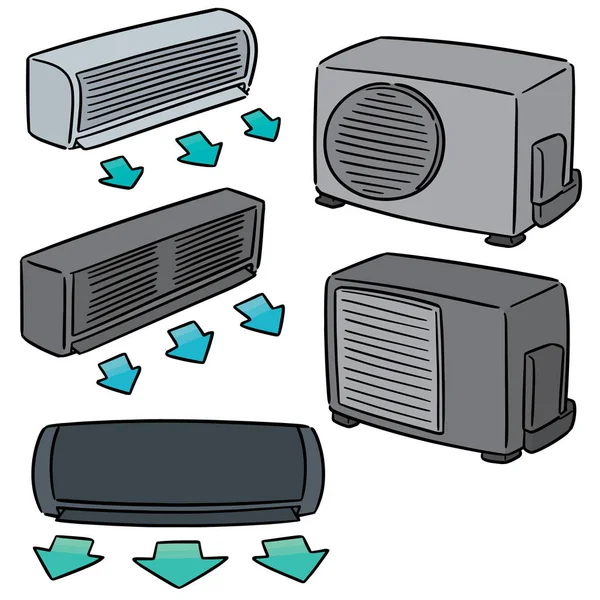 Vektor Set Von Klimaanlagen — Stockvektor