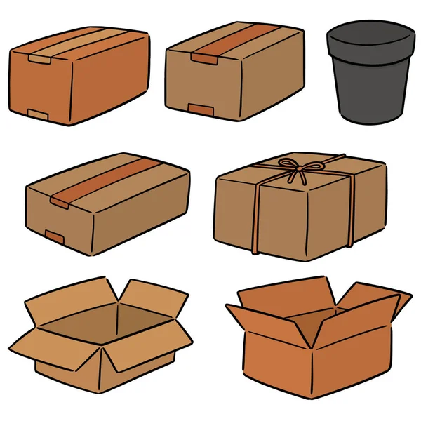 Vector Conjunto Caja — Vector de stock