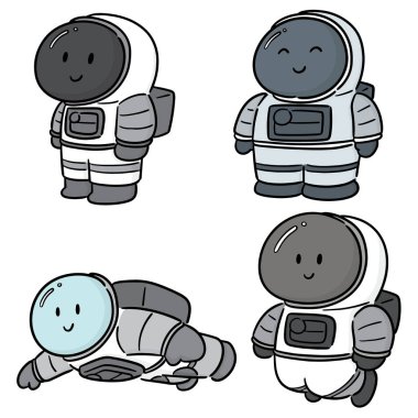 astronot vektör kümesi