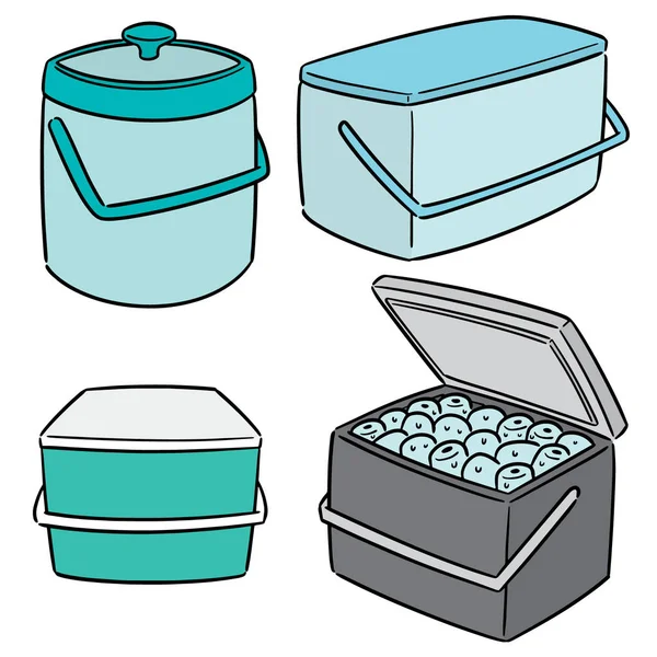 向量集的冰桶 — 图库矢量图片