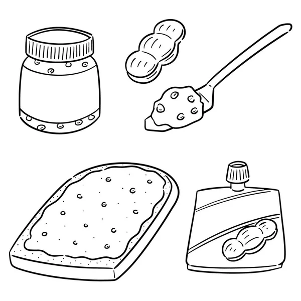 Fıstık ezmesi vektör kümesi