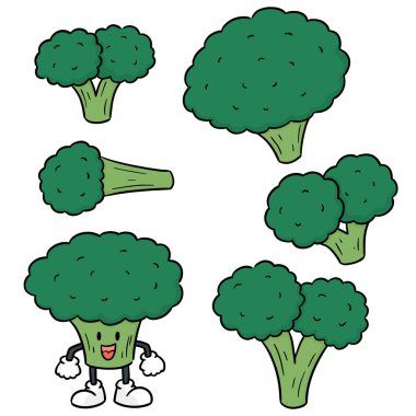 brokoli vektör kümesi