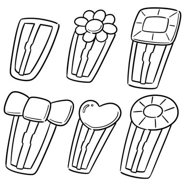 saç tokası vektör kümesi